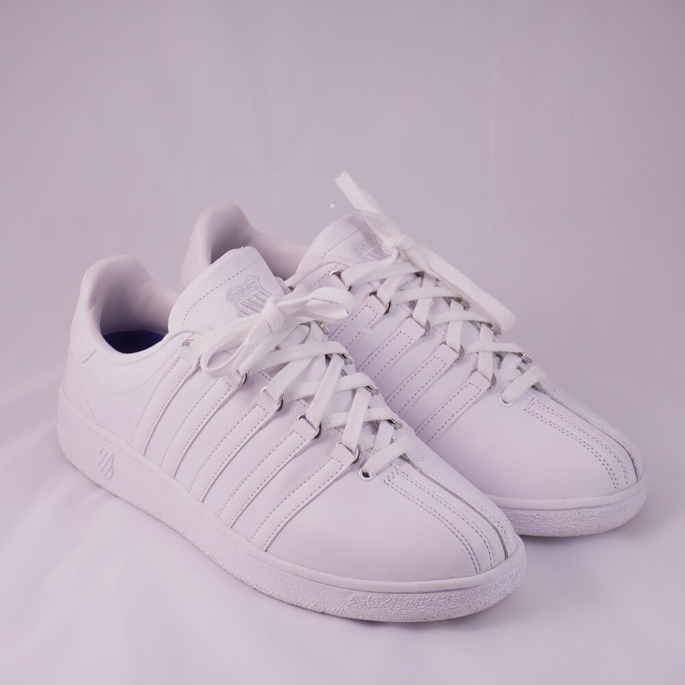 K-Swiss White Leather Extra Wide Sneakers Men’s 11.5 XW Classic